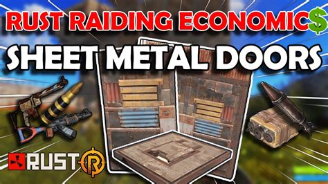 rust raiding economics - sheet metal doors|rust eco raid wall view.